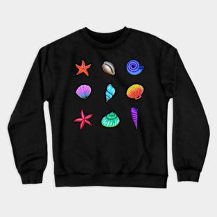 Rainbow Sea Shells Crewneck Sweatshirt